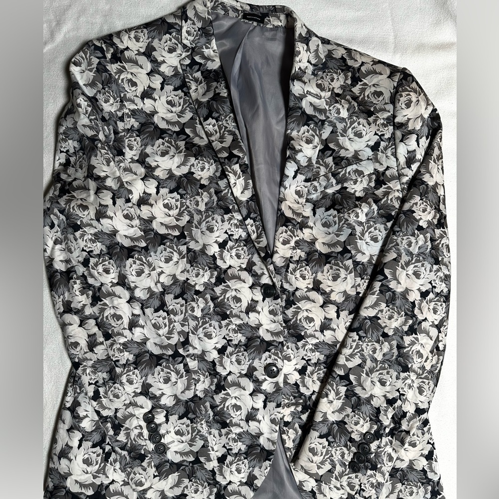 JCPenney Black and White Floral Blazer